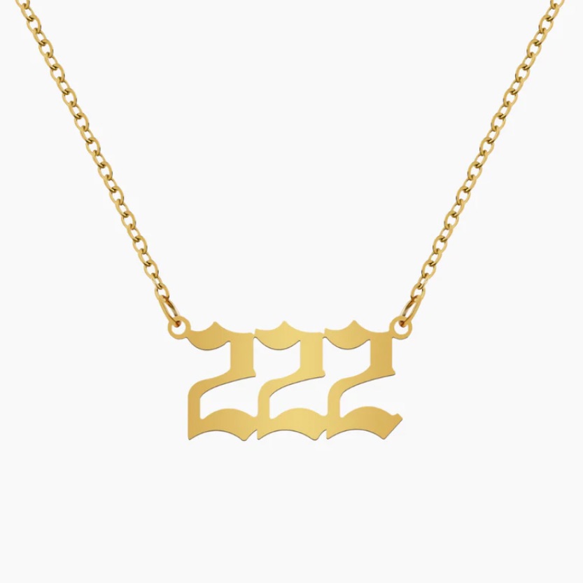 Brand New Angel Number 222 Necklace